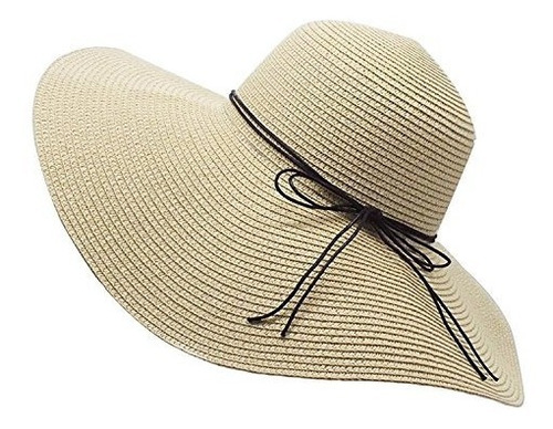 Sombrero De Paja Flojo Sombrero De Sol De Ala Grande Mujer G