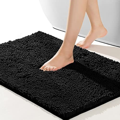 Tapete De Baño Antideslizante Y Absorbente En Color Negro