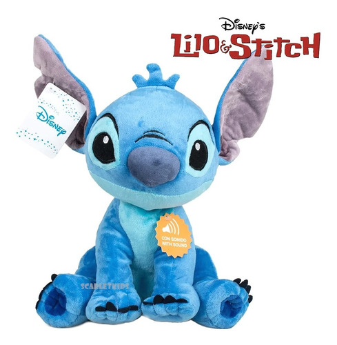 Stitch Peluche 30cm Con Sonido Disney Original Scarlet Kids