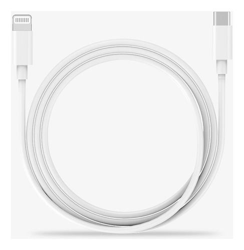 Cable Usb C A Lightning iPhone Apple 1 Metro Color Blanco
