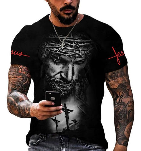 2024 Dios Religión Cristo Jesús Camiseta Impresión 3d