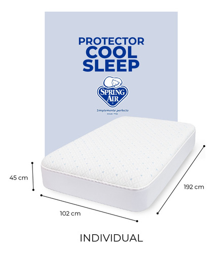 Set De Descanso Protector Freeze + 2 Almohadas Estandar. Blanco Liso Individual