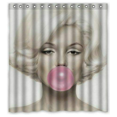 Cortina Ducha Marilyn Monroe Impermeable Facil Limpiar Al
