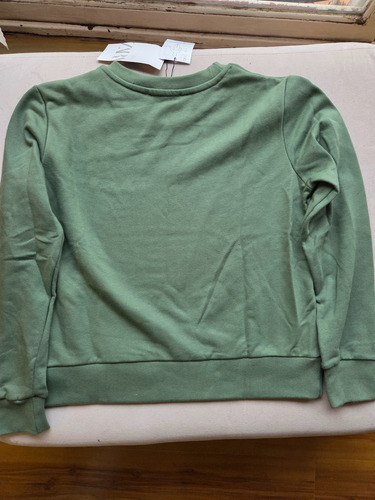 Buzo Zara Talle Small Verde Musgo Cuello Redondo Mujer Nuevo