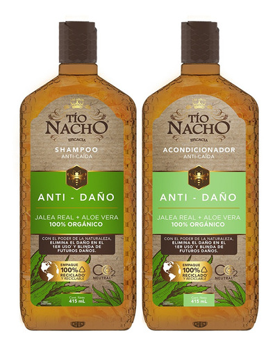 Aloe Vera Antidaño Shampoo + Acondicionador C/u 415ml