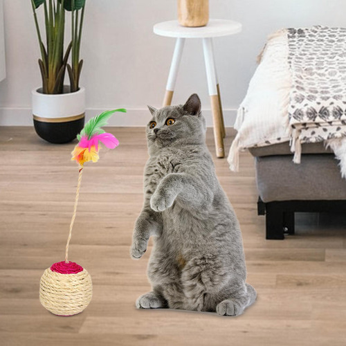 2 Pelota Para Rascar Gatos, Juguete De Sisal Para Gatitos,