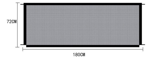Valla Protectora De Red Segura Negro 180x72cm Negro 180x72cm