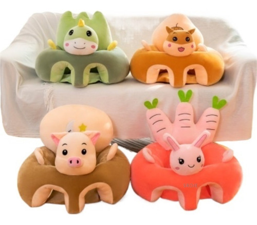 Ww Silla De Apoyo For Sofá De Bebé, Suave Peluche, Dibujos