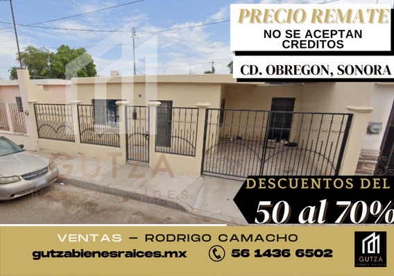Casa En Venta, Remate, Cortinas, Cd Obregon, Sonora. Rcv | Metros Cúbicos