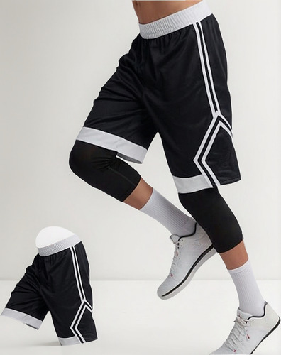 Pantalones Medios Deportivos De Talla Grande Para Hombre