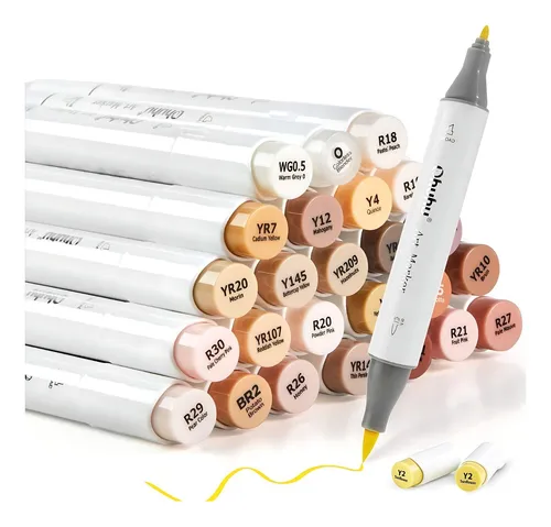 comprar Set 24 Marcadores Al Alcohol Ohuhu Honolulu B Doble Punta