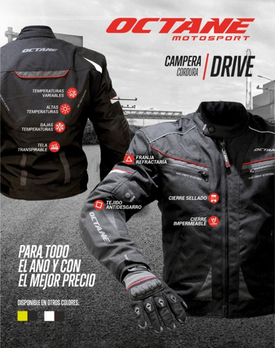 Imagen 2 de 8 de Campera Octane Drive Air Vent System 4 Estaciones Motodelta