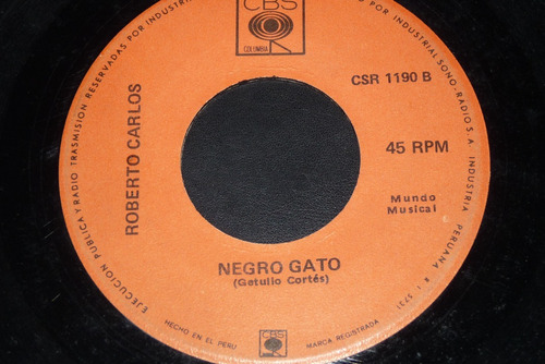 Jch- Roberto Carlos Negro Gato Rock 45 Rpm
