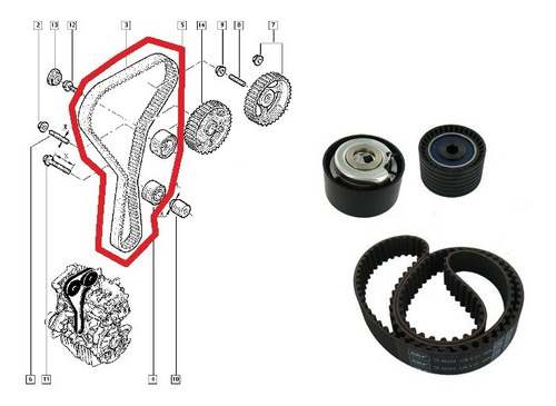 Kit Distribucion Renault Laguna 2 1.8 F4p 2002-2007