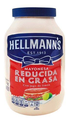 Mayonesa Hellmann's Reducida En Grasa De 1 Kg