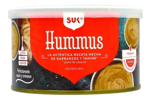 Hummus Suk 380g - Hummus Tradicional Suk