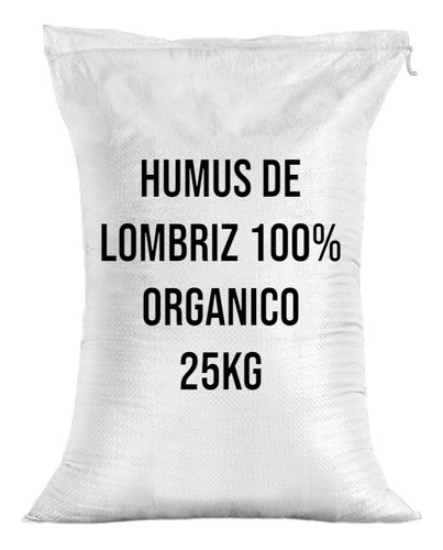 Humus Lombriz Abono Orgánico  Lombricomposta 25 Kg 