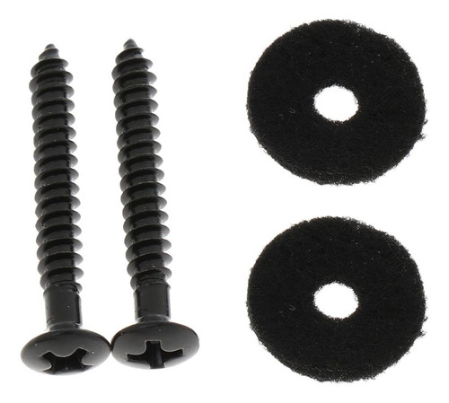Botón De La Correa Negra 2pcs Tornillo De Montaje Para Las