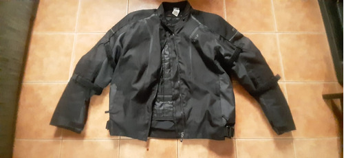 Campera Ls2 Para Moto Negra Gris 4 Estaciones Talle 2xl