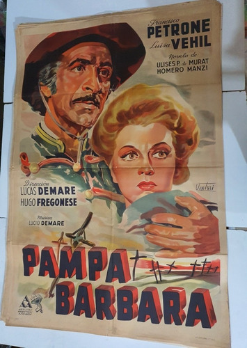 Antiguo Afiche De Cine Original-pampa Barbara.sb
