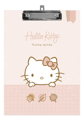Prancheta Escolar Hello Kitty Papelão A4 Rosa