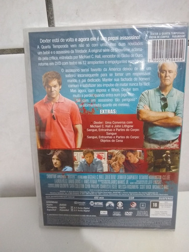 Seriado Dexter 4 Temporada Completa Dvd Original