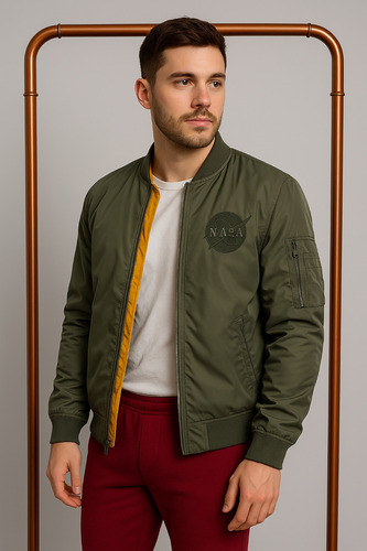 Campera Bomber Reversible Rompevientos Para Hombre A92