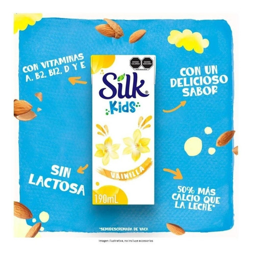 Caja Leche Silk Almendra Vainilla 190 Ml 15 Piezas