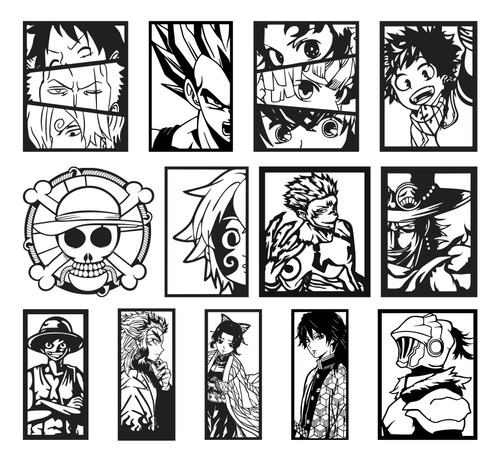 Vector Cuadros Anime Para Cnc Laser + 500 Vectores