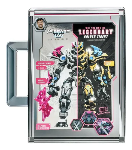Mrbeast Lab Platinum Series Figura Accion Tiger Battle Titan