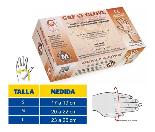 Imagen 3 de 6 de Guantes De Nitrilo Combo 100 Unidades Certificados Anmat