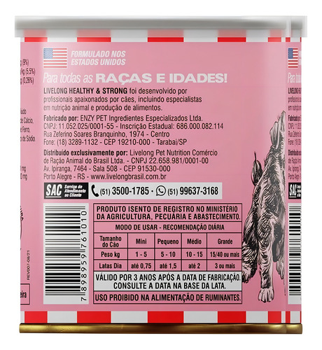 Ração Úmida Para Cães Sabor Carne 300g - Livelong