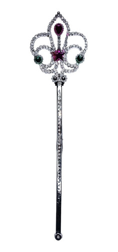 12 Varita Princesa Plata Reina Disfraz Frozen Hada Fiesta