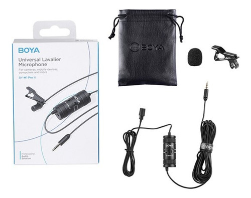 Boya By-m1 Pro Ii Micrófono Lavalier Con Salida De Audífonos