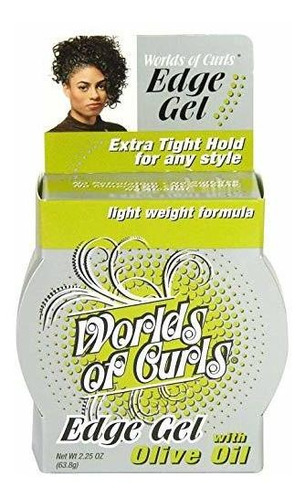 Gel Para Cabello - Worlds Of Curls Edge Gel With Olive Oil 2