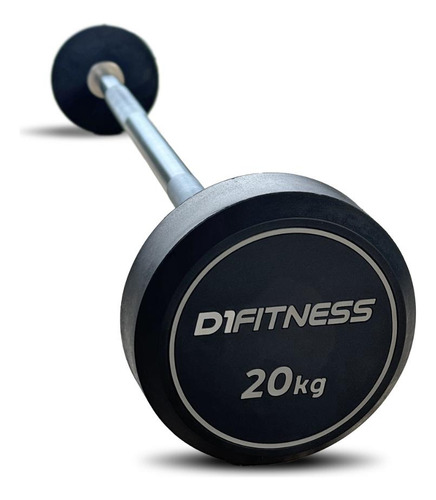 Barra Montada Reta Emborrachada - Elite 20kg Musculação