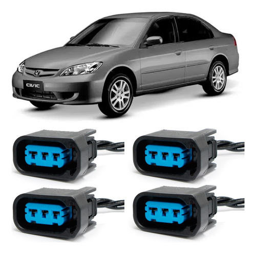 Conector Chicote Plug Bobina Honda Civic 1.7 16v Crv 2.0 16v