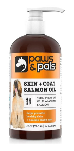 Paws  Pals Wild Alaskan Salmon Oil For Dogs  Cats - 100% Pur