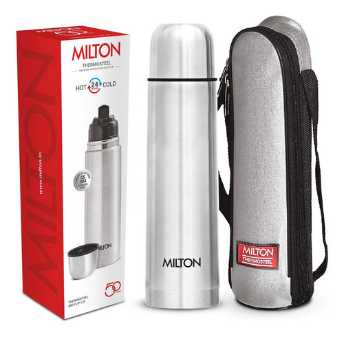 Milton Thermosteel Flip Lid Flask 500, Doble Pared Aislada A