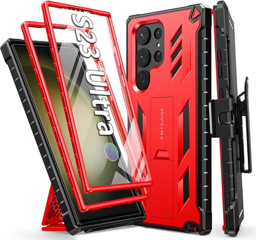 Funda Para Samsung Galaxy S23 Ultra Rojo Fntcase