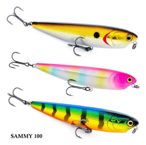 Señuelo de pesca Lure Dynesty Sammy 100 color sammy 03 con 2 ganchos de 10cm x 16g para profundidad máxima de 1ft