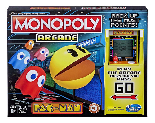 Monopoly Arcade Pac-man Juego De Mesa Para Niños De 8 Añ Mpy