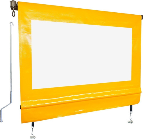 Cortina De Toldo Personalizada Sob Medida Cor Amarelo E Transparente