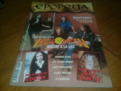 Revista Epopeya Nº 41 Helloween Rhapsody Poster Tren Loco