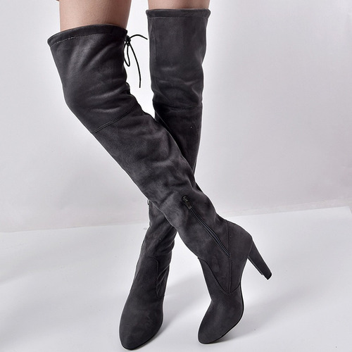 Botas Altas Largas Tacon Alto Moda De Otoño Invierno Mujer