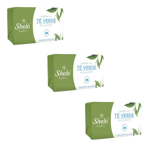 Kit 3 Jabón De Té Verde 100gr Relajante