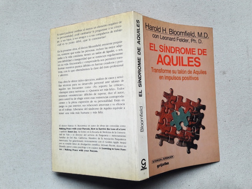 El Síndrome De Aquiles - Harold Bloomfield - Grijalbo 1985