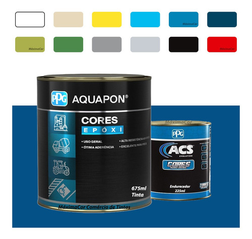 Tinta Epóxi Para Banheiro, Cozinha E Pisos Aquapon Ppg 900ml