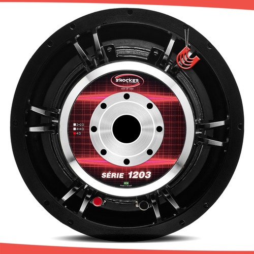 Subwoofer 12 Pol Shocker 1203 Bobina Simples 4ohms Som Grave