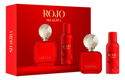 Shakira Rojo Edp 80 Ml + Deo 150 Ml 100 % Orginal